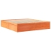 Cama sin colchón madera maciza de pino marrón cera 180x200 cm