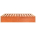 Cama sin colchón madera maciza de pino marrón cera 180x200 cm