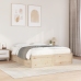 Estructura de cama sin colchón madera maciza de pino 160x200 cm