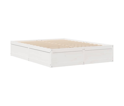 vidaXL Estructura de cama madera maciza de pino blanco 140x200 cm