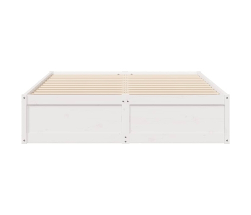 vidaXL Estructura de cama madera maciza de pino blanco 140x200 cm