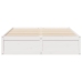 vidaXL Estructura de cama madera maciza de pino blanco 140x200 cm