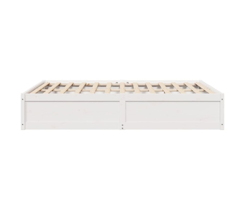 vidaXL Estructura de cama madera maciza de pino blanco 140x200 cm