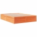 Cama sin colchón madera maciza de pino marrón cera 140x200 cm