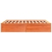 Cama sin colchón madera maciza de pino marrón cera 140x200 cm