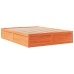 Cama sin colchón madera maciza de pino marrón cera 140x200 cm
