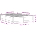 Cama sin colchón madera maciza de pino marrón cera 140x200 cm