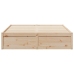 Estructura de cama sin colchón madera maciza de pino 140x190 cm