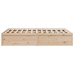 Estructura de cama sin colchón madera maciza de pino 140x190 cm