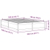 Estructura de cama sin colchón madera maciza de pino 140x190 cm