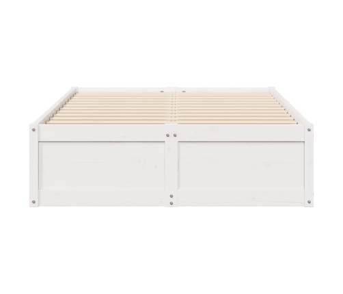 Estructura de cama sin colchón madera de pino blanco 135x190 cm