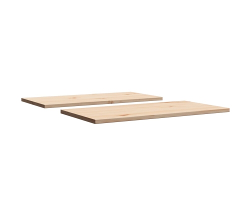 Tablero de mesa rectangular 2 uds madera de pino 70x35x1,7 cm