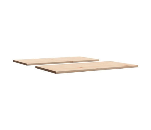 Tablero de mesa rectangular 2 uds madera de pino 80x40x1,7 cm