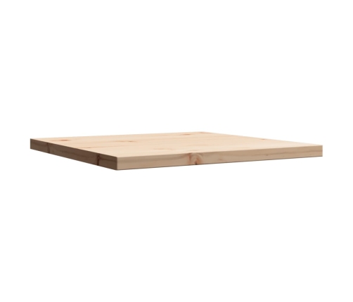 Tablero de mesa cuadrado madera maciza de pino 50x50x2,5 cm