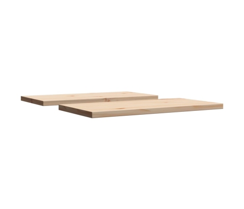 Tablero de mesa rectangular 2 uds madera de pino 70x35x2,5 cm