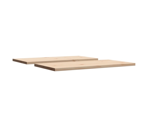 Tablero de mesa rectangular 2 uds madera de pino 90x45x2,5 cm