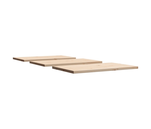 Tablero de mesa rectangular 3 uds madera de pino 80x47x2,5 cm