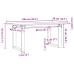 Mesa de centro marco O madera maciza pino y acero 100x50x45 cm