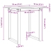 Mesa de comedor marco O madera maciza pino y acero 70x70x75 cm