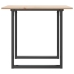 vidaXL Mesa de comedor marco O madera maciza pino y hierro 80x80x75 cm