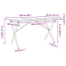 vidaXL Mesa de comedor marco X madera maciza pino y hierro 160x80x75cm