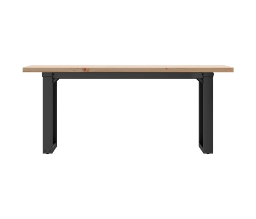 Mesa de centro marco O madera maciza pino y acero 110x40x45,5cm