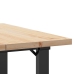 Mesa de comedor marco O madera maciza pino y acero 70x70x75,5cm