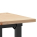 Mesa de comedor marco O madera maciza pino y acero 80x50x75,5cm