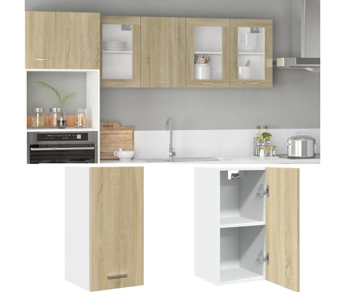 Armario colgante cocina contrachapada color roble 29,5x31x60 cm