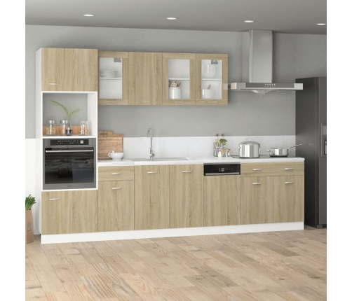 Armario colgante cocina contrachapada color roble 39,5x31x60 cm