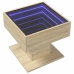 Mesa de centro y LED madera ingeniería roble Sonoma 50x50x45 cm