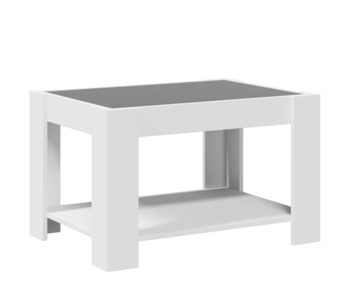 Mesa de centro madera de ingeniería blanco 73x53x45 cm