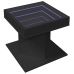 Mesa de centro con luz LED madera ingeniería negra 50x50x45 cm