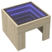 Mesa de centro con Infinity LED roble Sonoma 40x40x30 cm