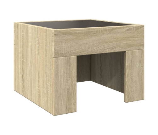 Mesa de centro con Infinity LED roble Sonoma 40x40x30 cm