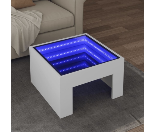 Mesa de centro con Infinity LED blanco 50x50x30 cm