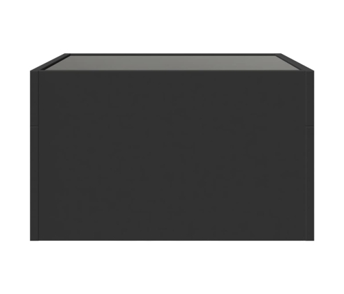 Mesa de centro con Infinity LED negro 50x50x30 cm