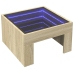 Mesa de centro con Infinity LED roble Sonoma 50x50x30 cm