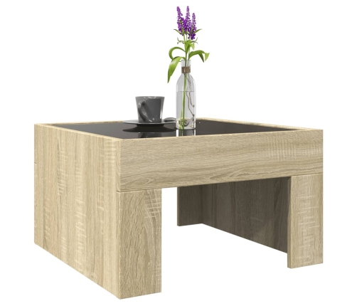 Mesa de centro con Infinity LED roble Sonoma 50x50x30 cm