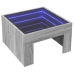 Mesa de centro con Infinity LED gris Sonoma 50x50x30 cm