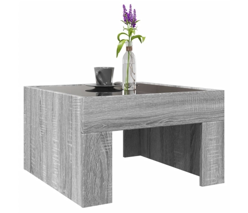 Mesa de centro con Infinity LED gris Sonoma 50x50x30 cm