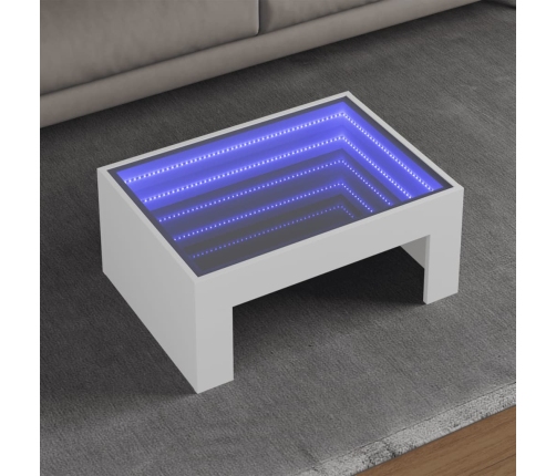 Mesa de centro con Infinity LED blanco 70x50x30 cm