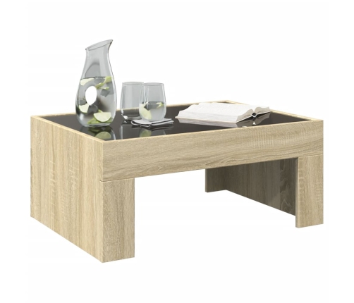 Mesa de centro con Infinity LED roble Sonoma 70x50x30 cm