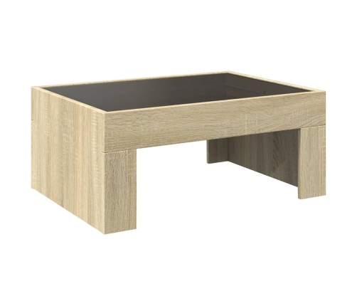 Mesa de centro con Infinity LED roble Sonoma 70x50x30 cm