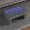 Mesa de centro con Infinity LED gris hormigón 70x50x30 cm