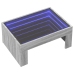 Mesa de centro con Infinity LED gris Sonoma 70x50x30 cm