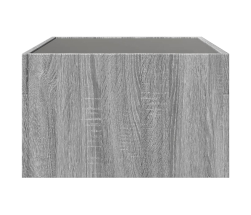 Mesa de centro con Infinity LED gris Sonoma 70x50x30 cm