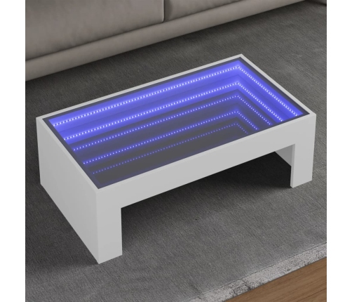 Mesa de centro con Infinity LED blanco 90x50x30 cm