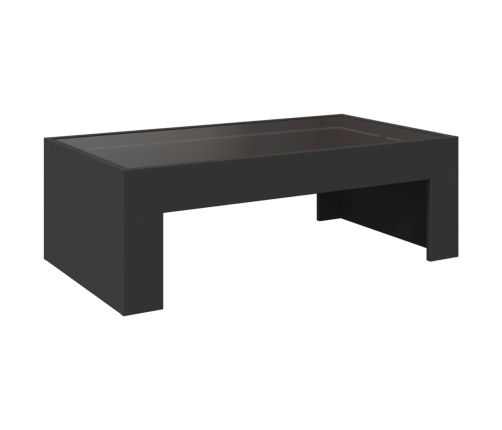 Mesa de centro con Infinity LED negro 90x50x30 cm