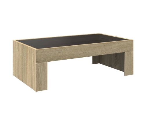 Mesa de centro con Infinity LED roble Sonoma 90x50x30 cm